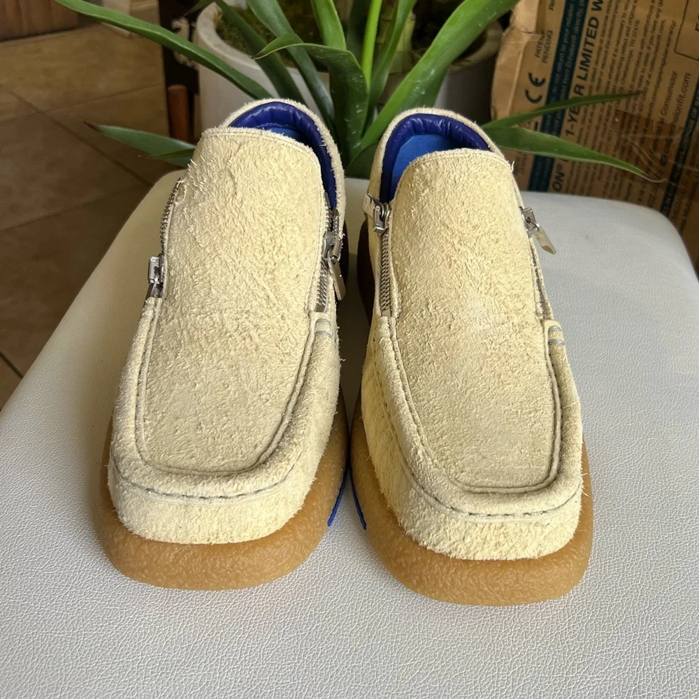 BURBERRY Chance Suede Loafers Size 10.5 (43.5 IT)